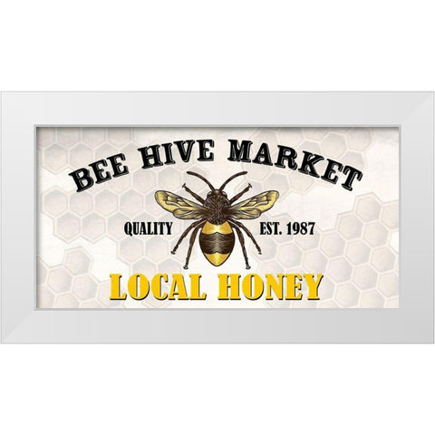 Bee Hive Market 2 White Modern Wood Framed Art Print by Allen, Kimberly