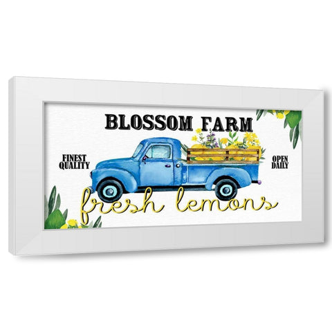 Lemon Tile 11 White Modern Wood Framed Art Print by Allen, Kimberly