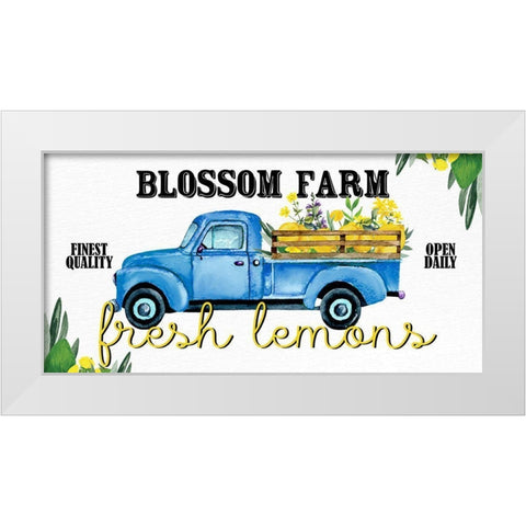 Lemon Tile 11 White Modern Wood Framed Art Print by Allen, Kimberly