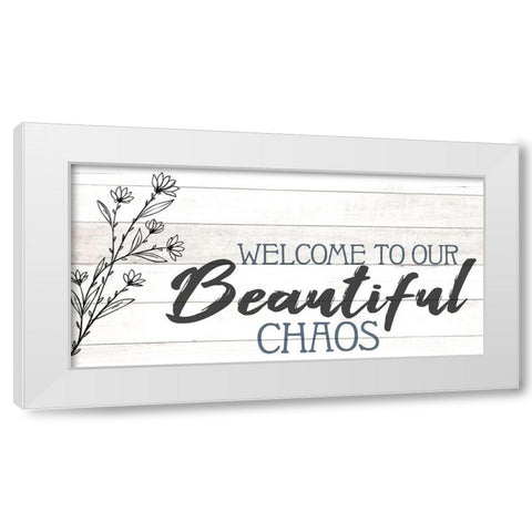 Our Chaos White Modern Wood Framed Art Print by Allen, Kimberly