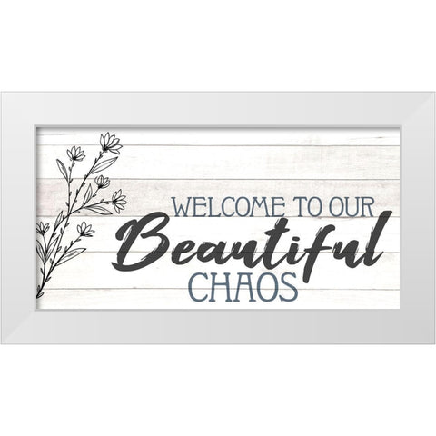 Our Chaos White Modern Wood Framed Art Print by Allen, Kimberly