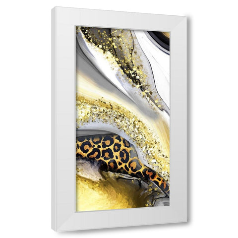 Agate Leopard 1 White Modern Wood Framed Art Print by Allen, Kimberly