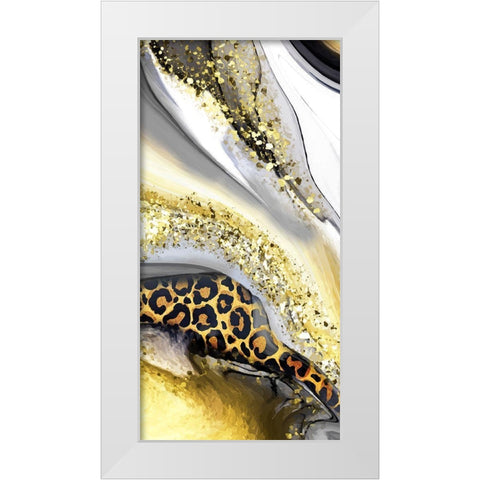Agate Leopard 1 White Modern Wood Framed Art Print by Allen, Kimberly