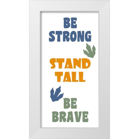 Dino Strong 1 v2 White Modern Wood Framed Art Print by Allen, Kimberly
