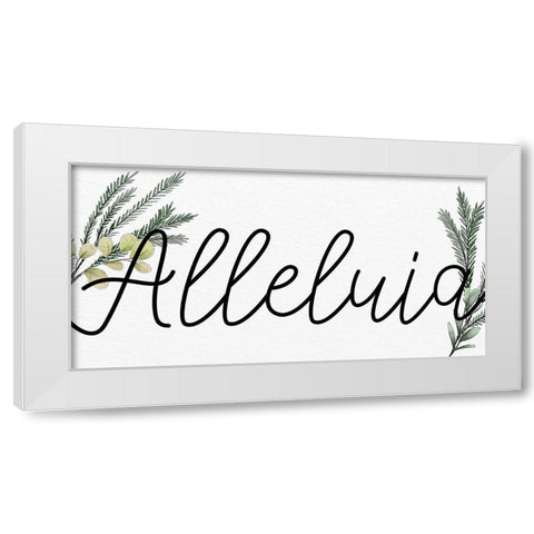 Alleluia panel White Modern Wood Framed Art Print by Allen, Kimberly