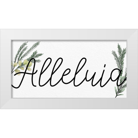 Alleluia panel White Modern Wood Framed Art Print by Allen, Kimberly