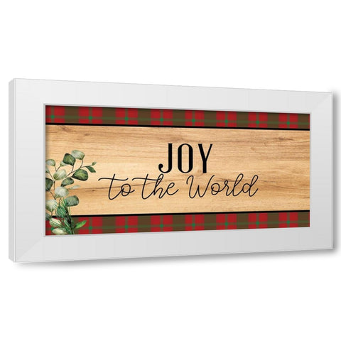 Joy Christmas White Modern Wood Framed Art Print by Allen, Kimberly