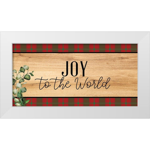 Joy Christmas White Modern Wood Framed Art Print by Allen, Kimberly