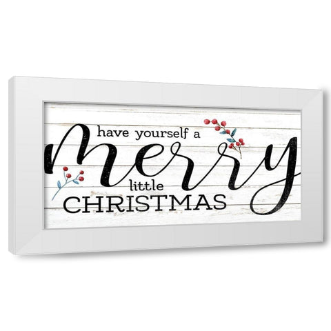 Have Yourself A Merry White Modern Wood Framed Art Print by Allen, Kimberly
