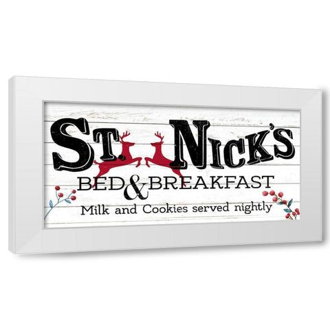 St Nicks White Modern Wood Framed Art Print by Allen, Kimberly