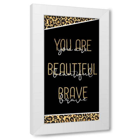 Beautiful Leopard 1 White Modern Wood Framed Art Print by Allen, Kimberly