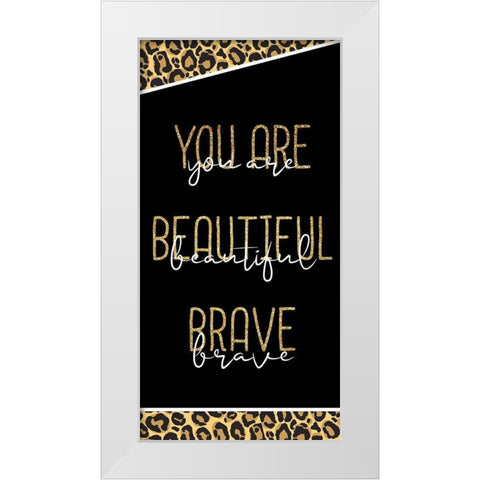 Beautiful Leopard 1 White Modern Wood Framed Art Print by Allen, Kimberly