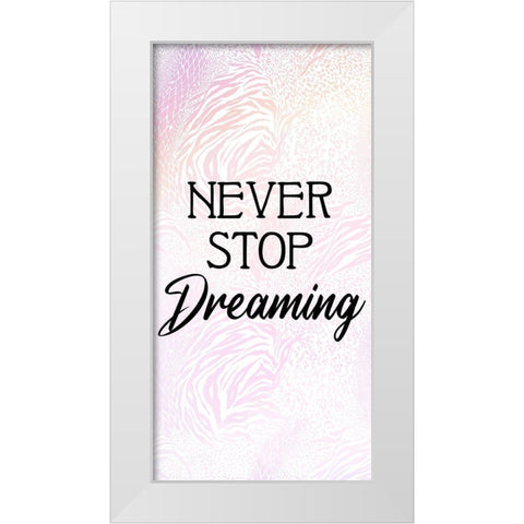 Pink Animals 1 White Modern Wood Framed Art Print by Allen, Kimberly