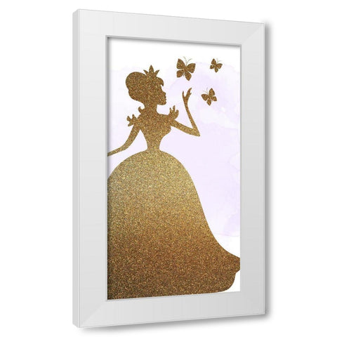 A Princess 1 White Modern Wood Framed Art Print by Allen, Kimberly