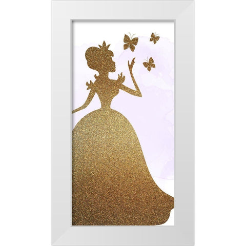 A Princess 1 White Modern Wood Framed Art Print by Allen, Kimberly