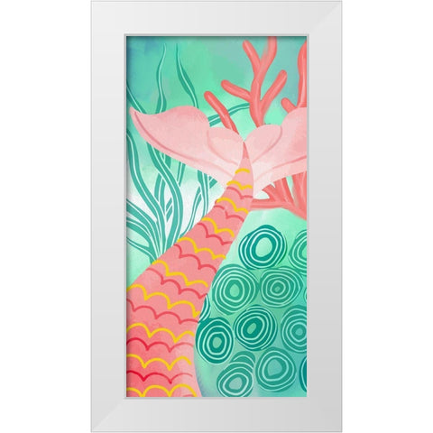Mermaid Tail 1 White Modern Wood Framed Art Print by Allen, Kimberly
