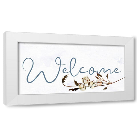 Welcome White Modern Wood Framed Art Print by Allen, Kimberly