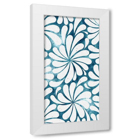 Panel Blues 1 White Modern Wood Framed Art Print by Allen, Kimberly