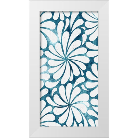 Panel Blues 1 White Modern Wood Framed Art Print by Allen, Kimberly