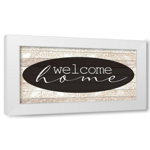 Welcome Home Wood White Modern Wood Framed Art Print by Allen, Kimberly