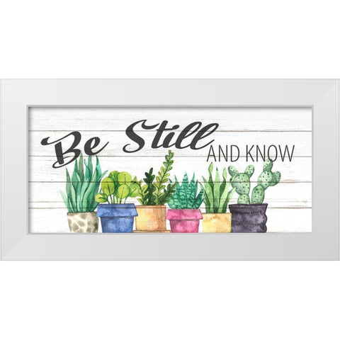 Be Still Plants White Modern Wood Framed Art Print by Allen, Kimberly