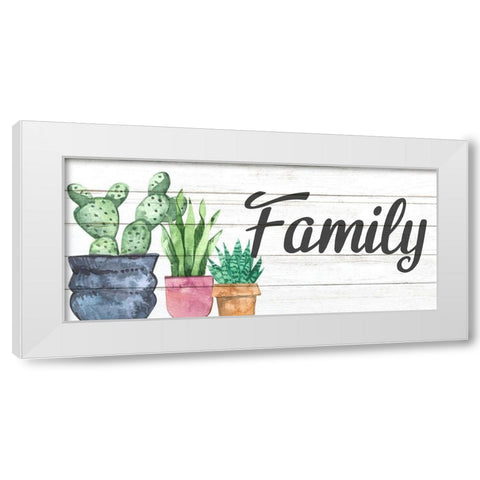 Family Plants White Modern Wood Framed Art Print by Allen, Kimberly