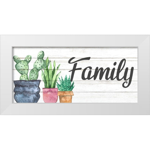 Family Plants White Modern Wood Framed Art Print by Allen, Kimberly