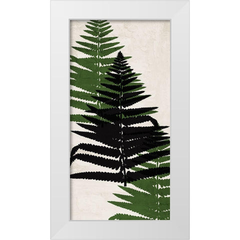 Pressed Ferns Panel 2 White Modern Wood Framed Art Print by Allen, Kimberly