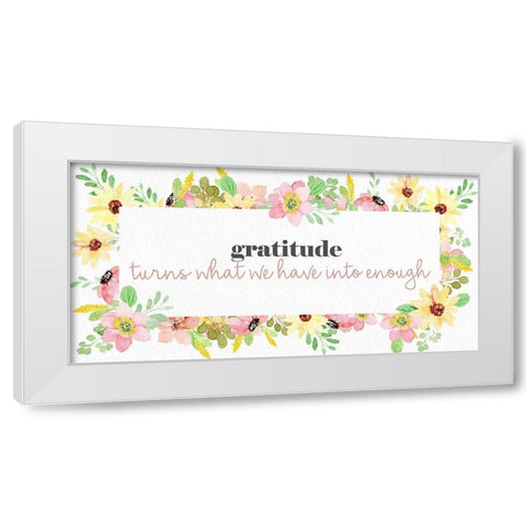 Gratitude White Modern Wood Framed Art Print by Allen, Kimberly