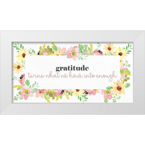Gratitude White Modern Wood Framed Art Print by Allen, Kimberly