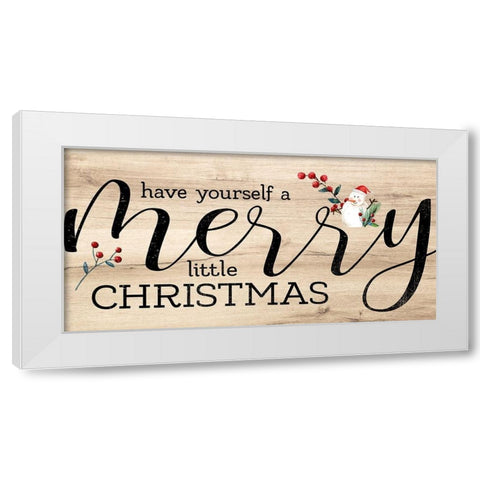 A Merry Little White Modern Wood Framed Art Print by Allen, Kimberly
