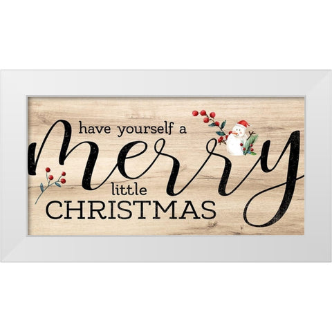 A Merry Little White Modern Wood Framed Art Print by Allen, Kimberly