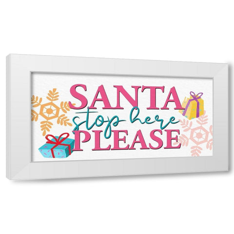 Please Stop White Modern Wood Framed Art Print by Allen, Kimberly