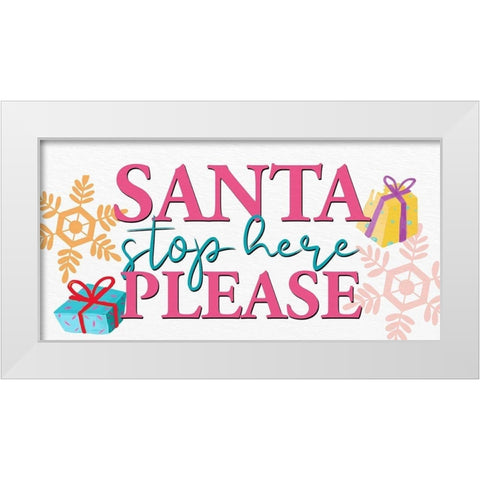 Please Stop White Modern Wood Framed Art Print by Allen, Kimberly