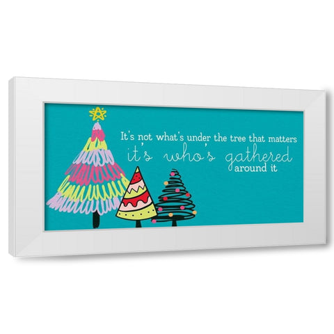 Around The Tree White Modern Wood Framed Art Print by Allen, Kimberly