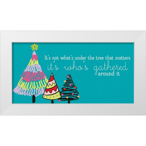 Around The Tree White Modern Wood Framed Art Print by Allen, Kimberly