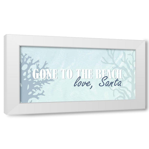 Gone To The Beach White Modern Wood Framed Art Print by Allen, Kimberly