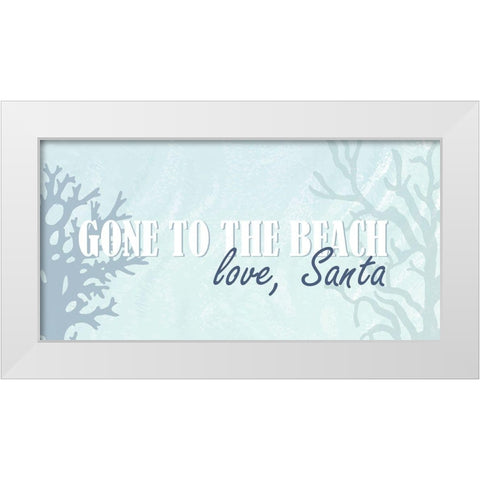 Gone To The Beach White Modern Wood Framed Art Print by Allen, Kimberly