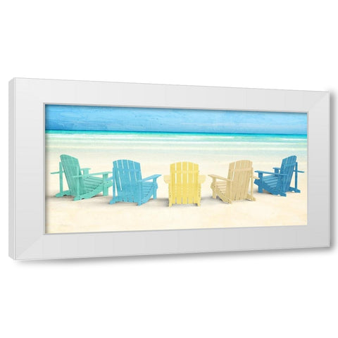 Sea View White Modern Wood Framed Art Print by Allen, Kimberly