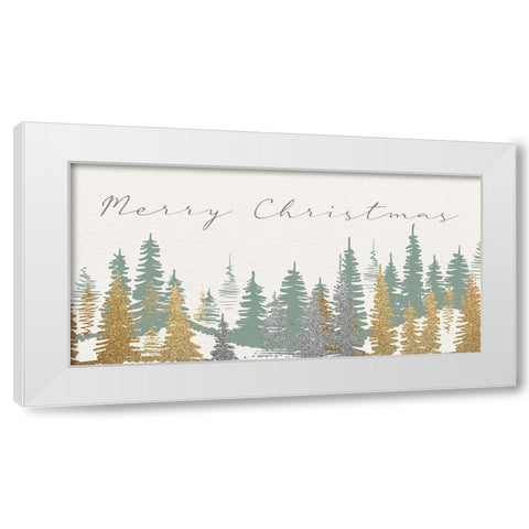 Merry Christmas Forest White Modern Wood Framed Art Print by Allen, Kimberly