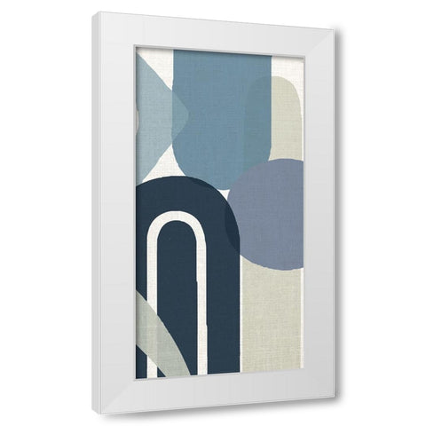 Abstract Shape Panel 1 White Modern Wood Framed Art Print by Allen, Kimberly