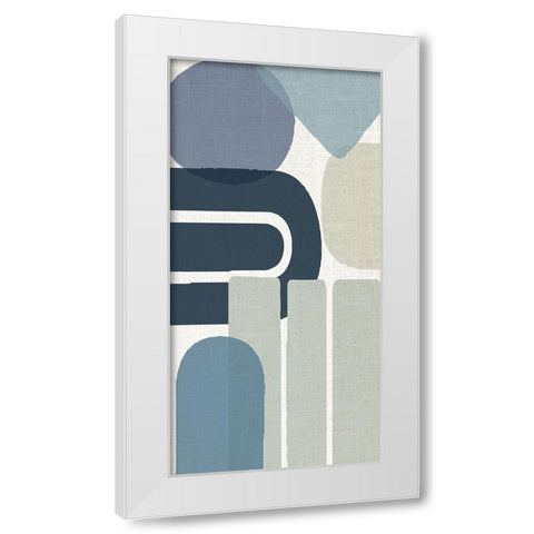 Abstract Shape Panel 2 White Modern Wood Framed Art Print by Allen, Kimberly