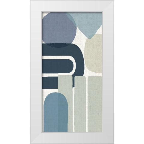 Abstract Shape Panel 2 White Modern Wood Framed Art Print by Allen, Kimberly