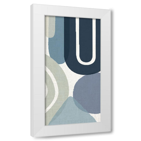 Abstract Shape Panel 3 White Modern Wood Framed Art Print by Allen, Kimberly