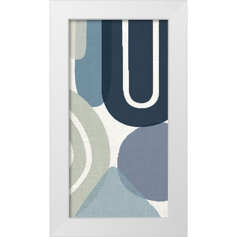 Abstract Shape Panel 3 White Modern Wood Framed Art Print by Allen, Kimberly