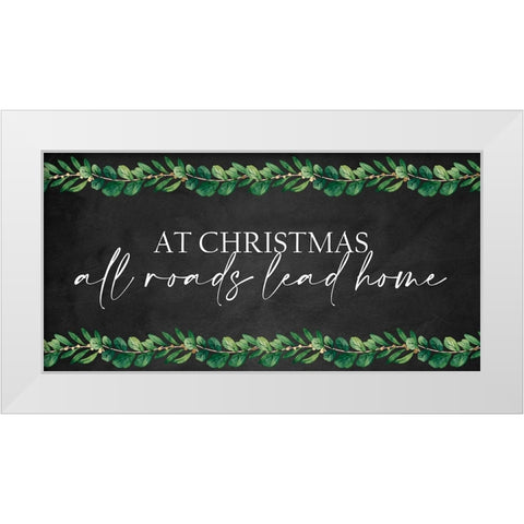 All Roads Lead Home White Modern Wood Framed Art Print by Allen, Kimberly