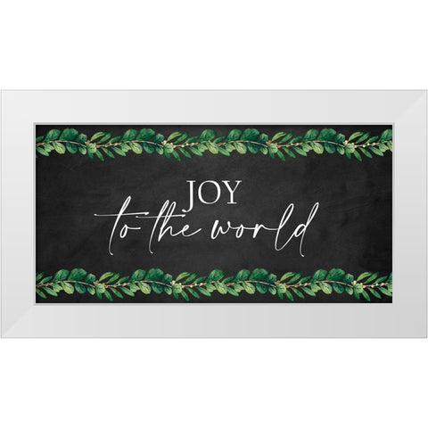 Joy To The World White Modern Wood Framed Art Print by Allen, Kimberly