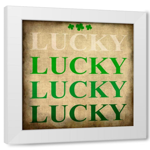 Lucky White Modern Wood Framed Art Print by Allen, Kimberly