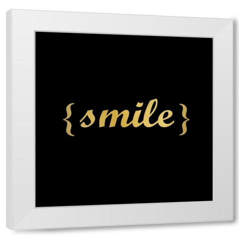 Smile White Modern Wood Framed Art Print by Allen, Kimberly