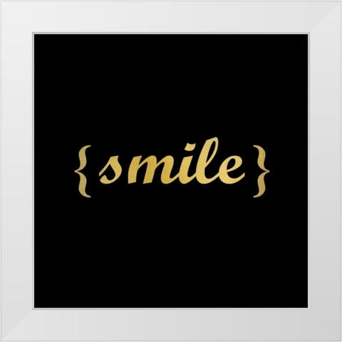 Smile White Modern Wood Framed Art Print by Allen, Kimberly